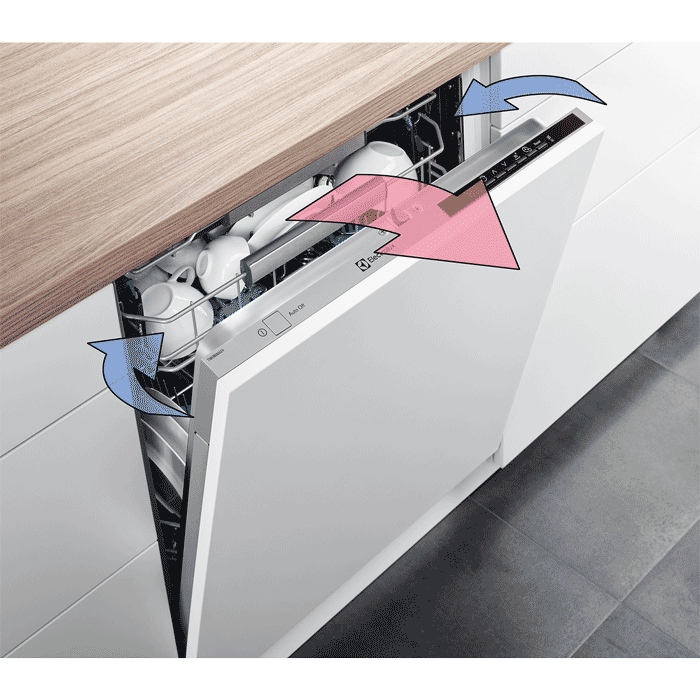 60cm UltimateCare 700 semiintegrated dishwasher with 14 place settings