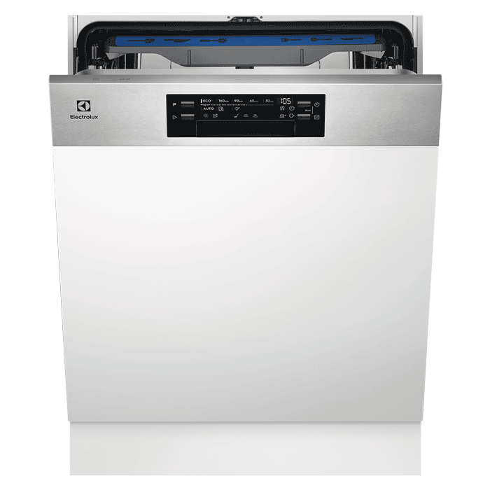 60cm UltimateCare 700 semiintegrated dishwasher with 14 place settings