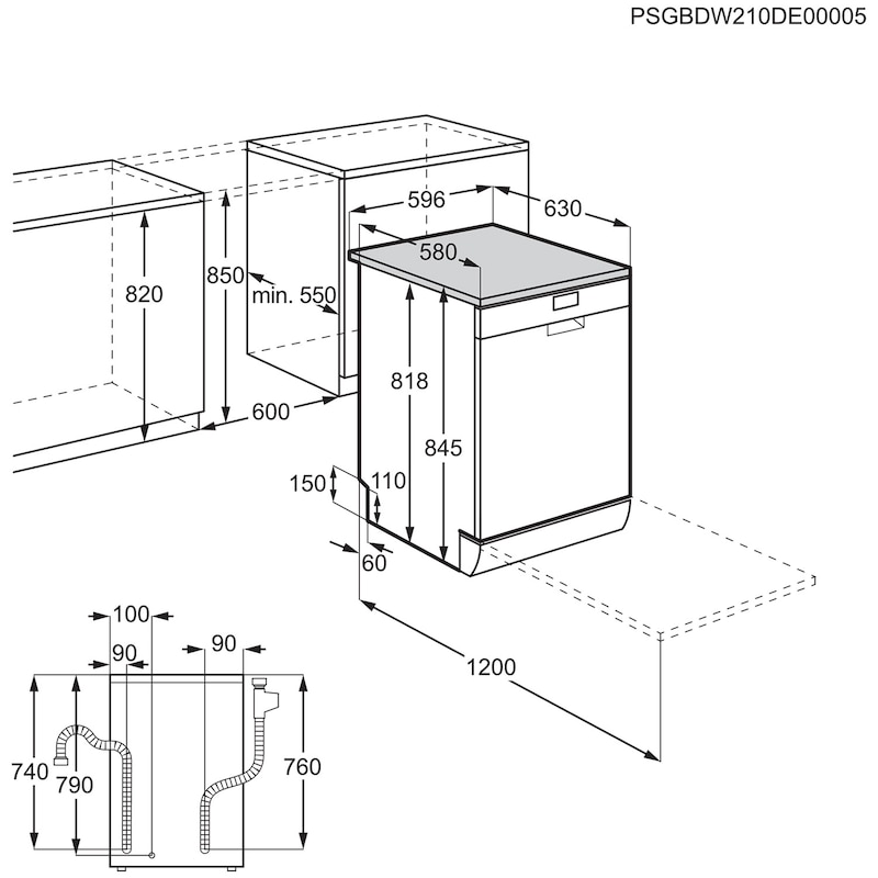 Electrolux ESM48310SX 60cm UltimateCare 700 freestanding dishwasher with 14 place settings - View 4