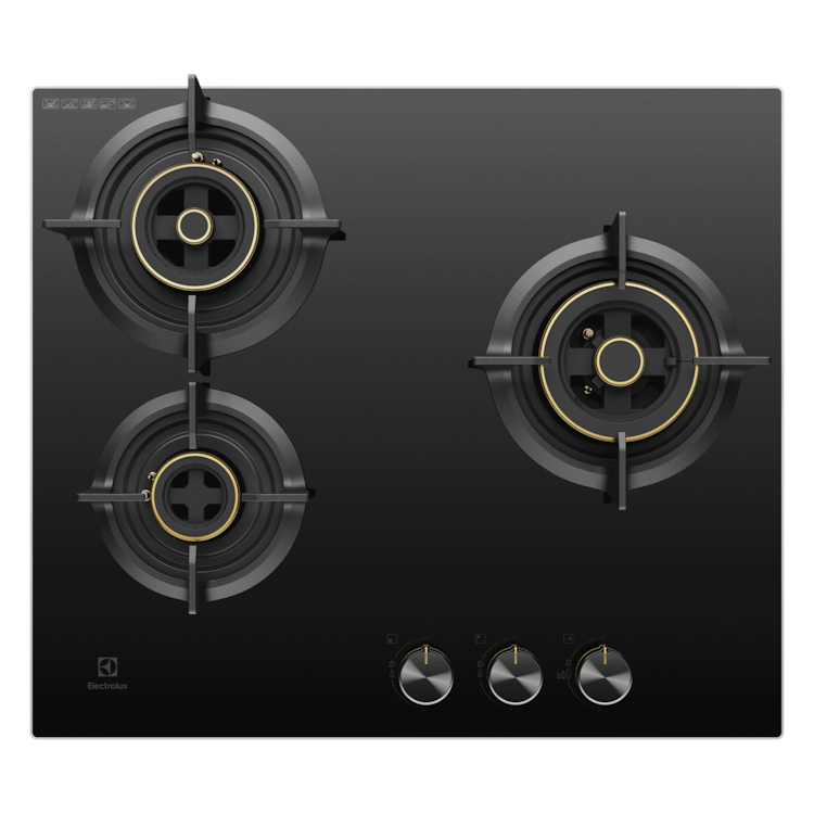 Electrolux Electrolux EHG6330BC 60cm UltimateTaste 300 3-burner built-in gas hob - EHG6330BC - Gas Hob