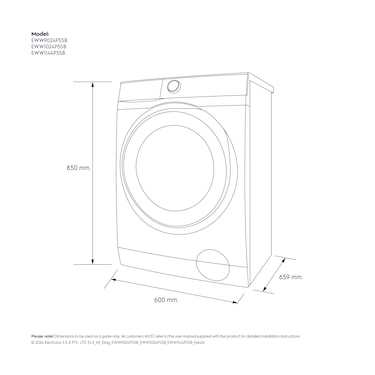 Electolux EWW9024P5SB UltimateCare 500 9/6kg Washer Dryer - View 4