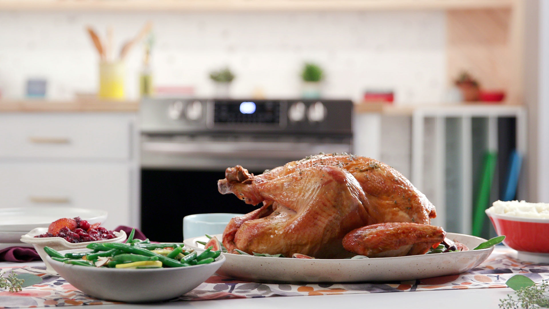 Oven grilled chicken with sides