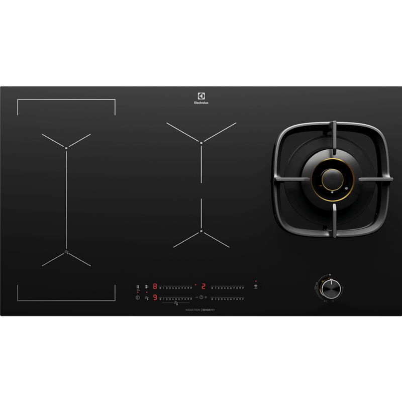 Electrolux Electrolux EHH957BE 90cm UltimateTaste 900 4-burner hybrid induction hob - EHH957BE - Induction Hob