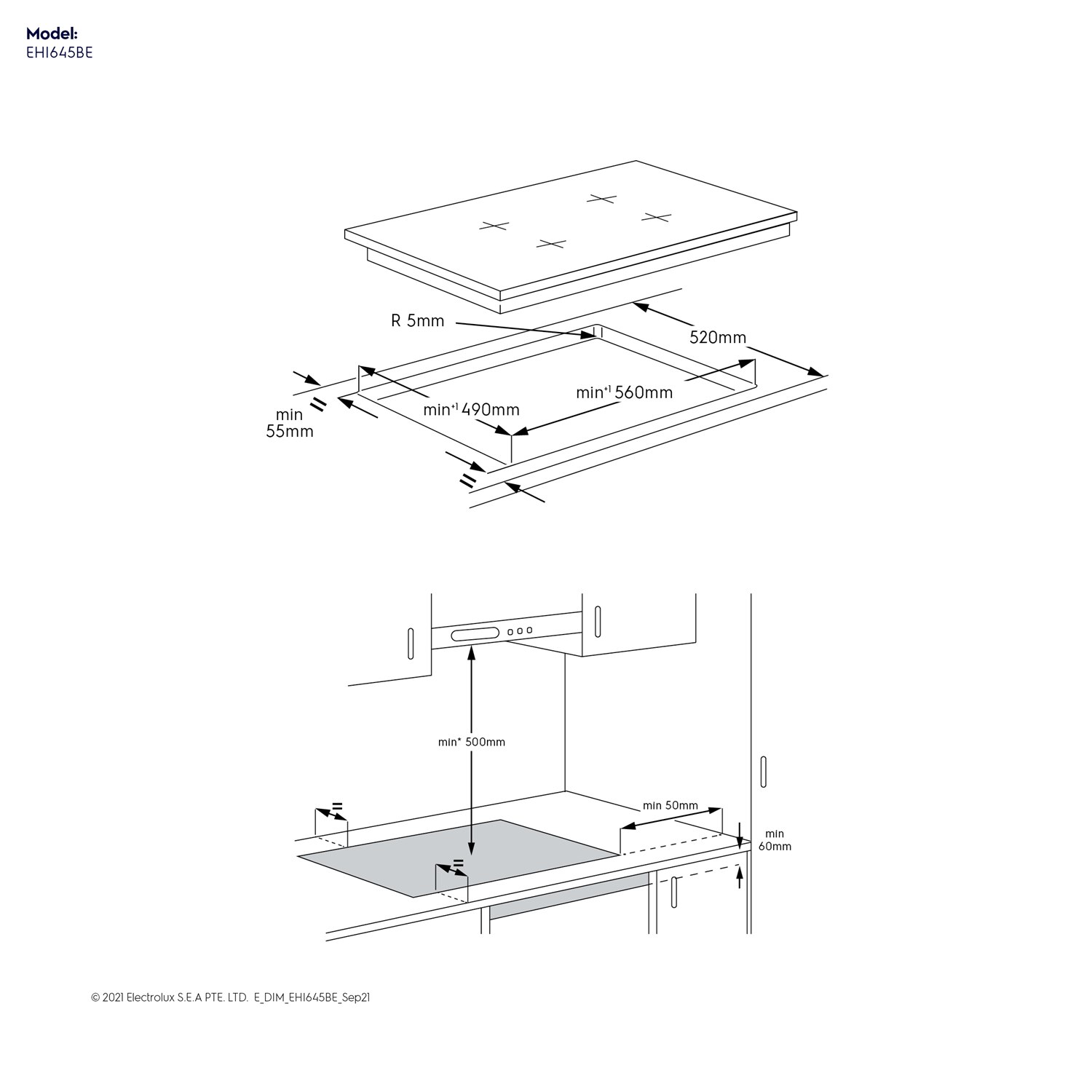 60cm UltimateTaste 700 4burner induction hob EHI645BE Electrolux India
