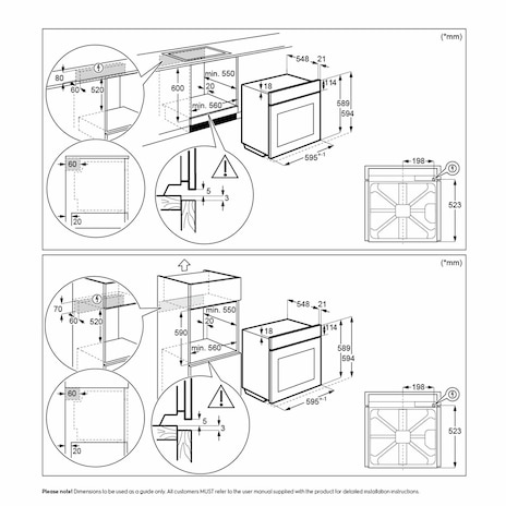 Electrolux KOCBP21XA 60cm UltimateTaste 700 built-in single oven with 72L capacity - View 2