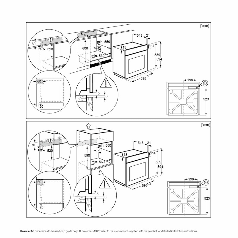Electrolux KOHLH00KA 60cm UltimateTaste 300 built-in single oven with 68L capacity - View 4