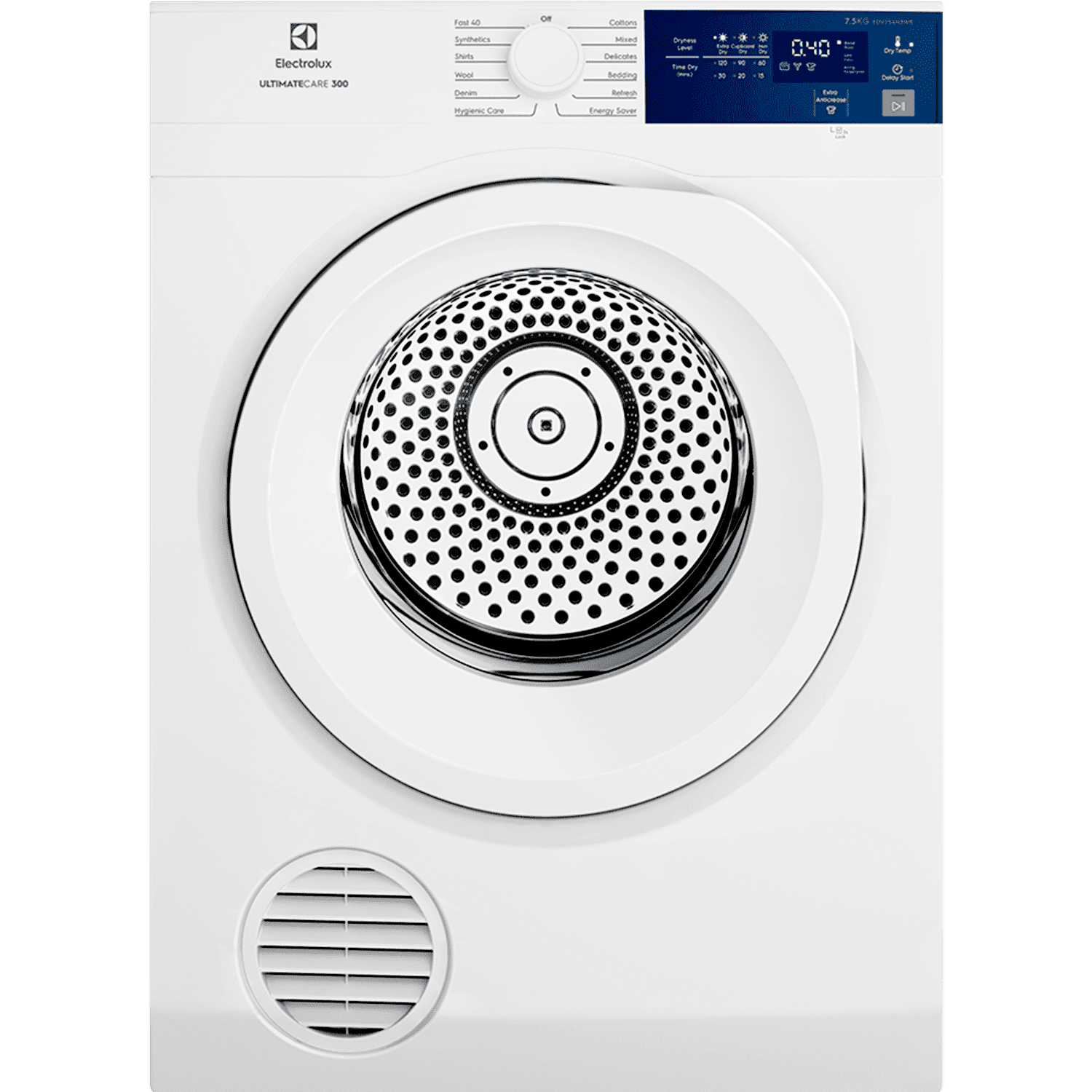 7.5kg UltimateCare 300 venting dryer EDV754H3WB Electrolux India