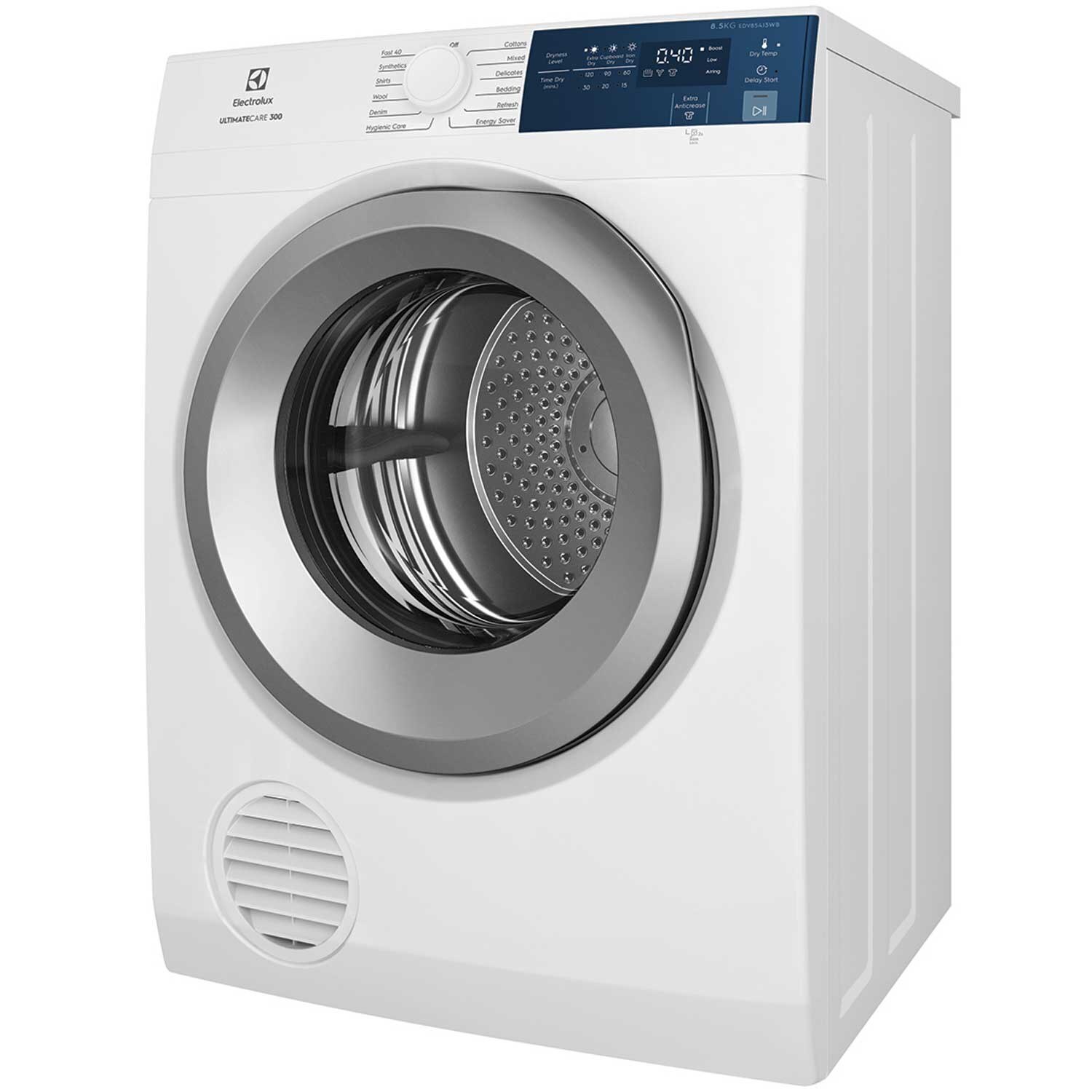 8.5kg UltimateCare 300 venting dryer EDV854J3WB Electrolux India
