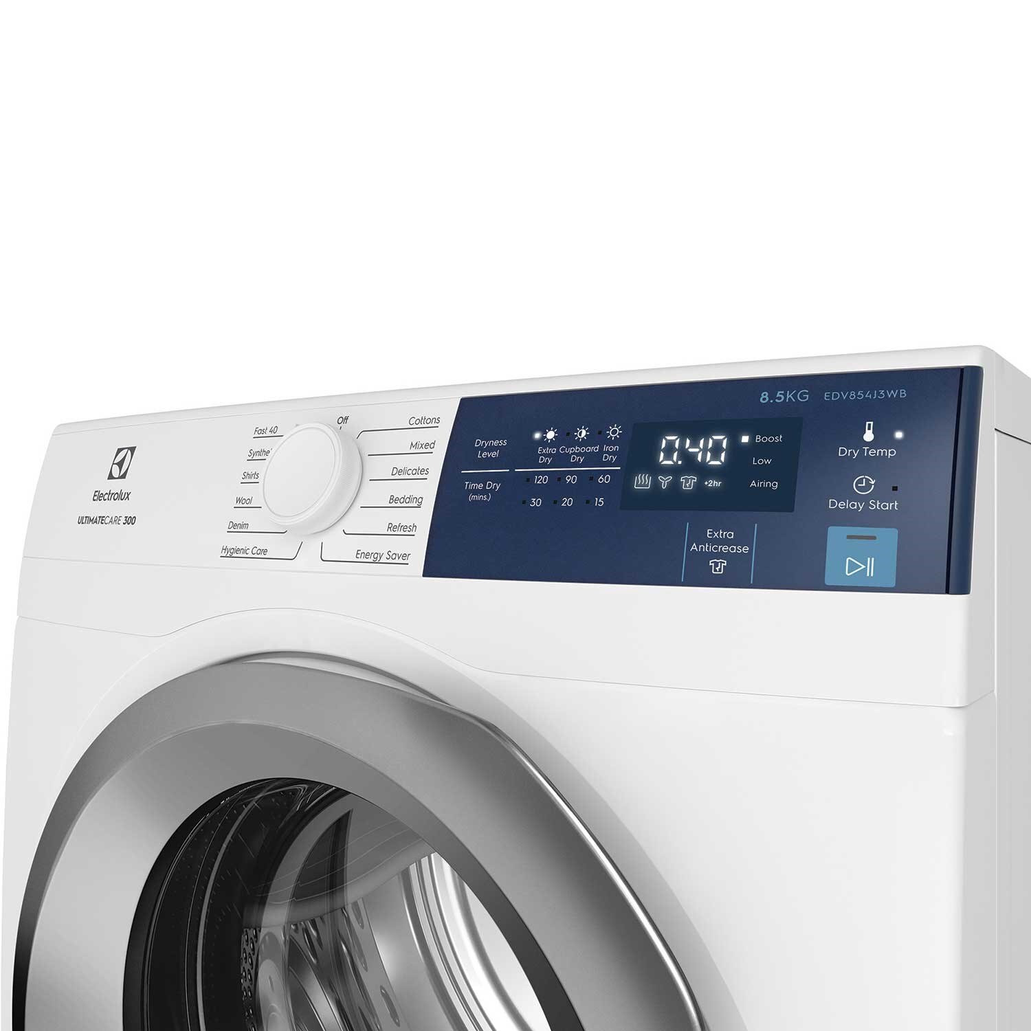 8.5kg UltimateCare 300 venting dryer EDV854J3WB Electrolux India